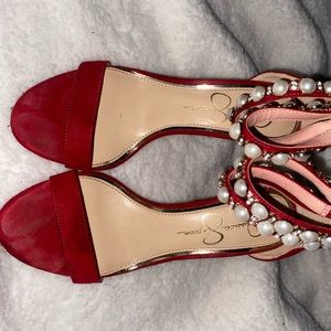 These red Jessica Simpson heels are beautiful!